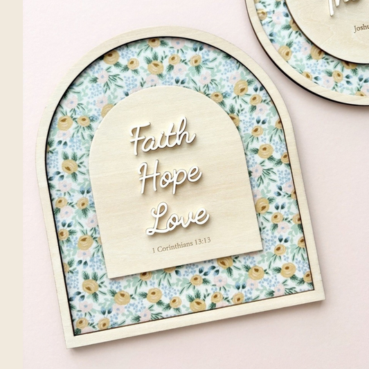 Arch Wall Decor - Faith Hope Love