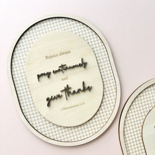 Oval Wall Decor - Rejoice Always