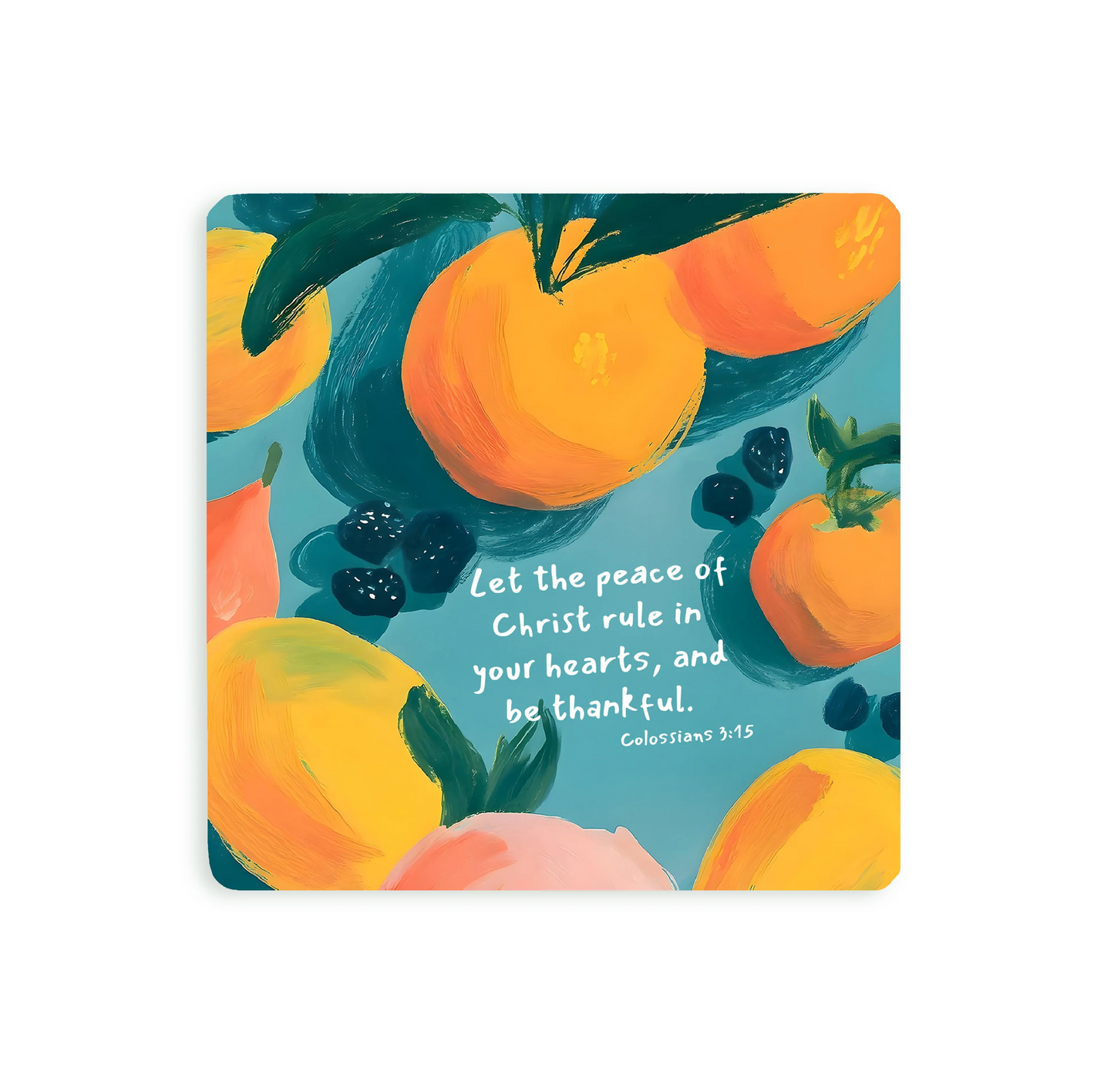 Wooden Coaster - Let the Peace of Christ Rule In Your Heart