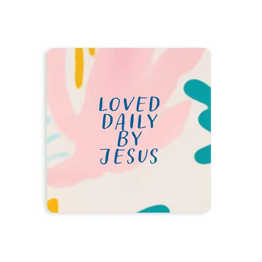 Wooden Coaster - Loved Daily by Jesus