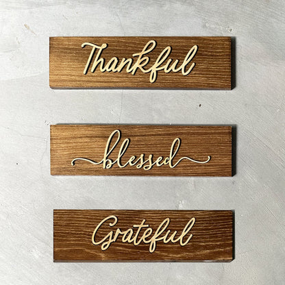 Small Genesis Board - Thankful, Blessed, Grateful