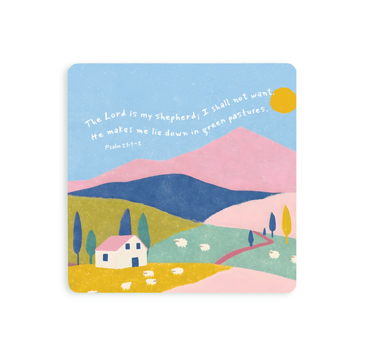 Wooden Coaster - He makes me lie down in green pastures