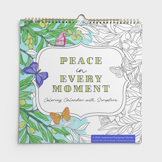 Peace in Every Moment Creative Coloring - 2026 Spiral Wall Calendar (U3395)