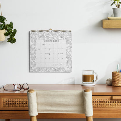 Peace in Every Moment Creative Coloring - 2026 Spiral Wall Calendar (U3395)