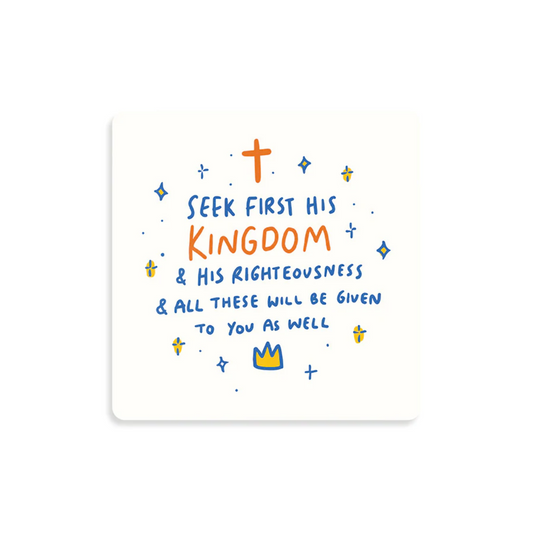 Wooden Coaster - Seek His Kingdom