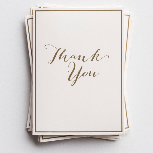 Thank You Card, Box Of 10 - Blank (#71378)