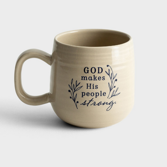 Ceramic Mug - Strong & Peace (#J3873)