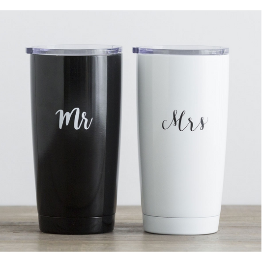 Stainless Steel Tumblers - Mr and Mrs