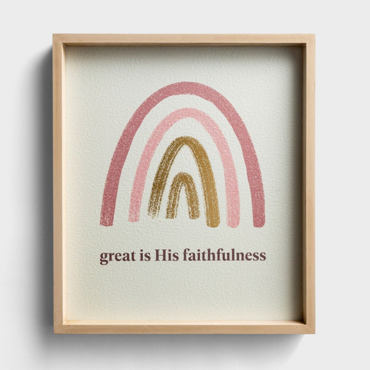 Great Is His Faithfulness - Framed Wall Art (J6716)