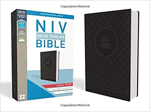 NIV, Value Thinline Bible, Large Print, Leathersoft