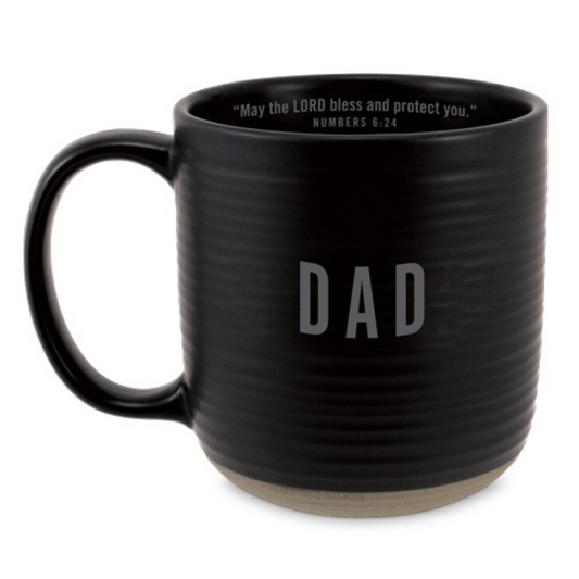 Ceramic Mug - Textured Black: DAD (#18690)