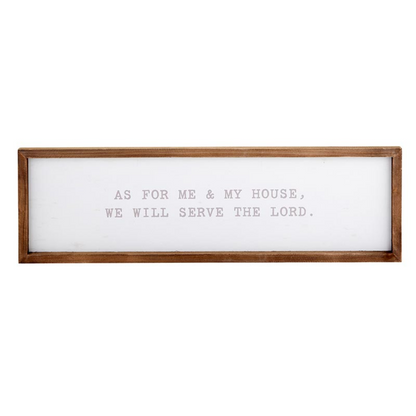 Wall Decor - Framed Plaque - As For Me & My House (#J1423)