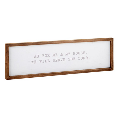 Wall Decor - Framed Plaque - As For Me & My House (#J1423)