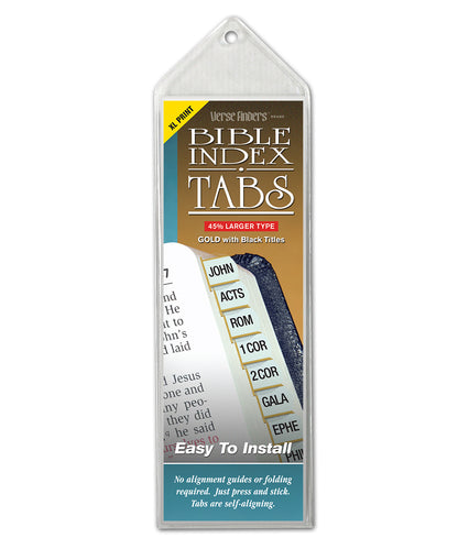Bible Index Tabs - XL Print With Black Titles