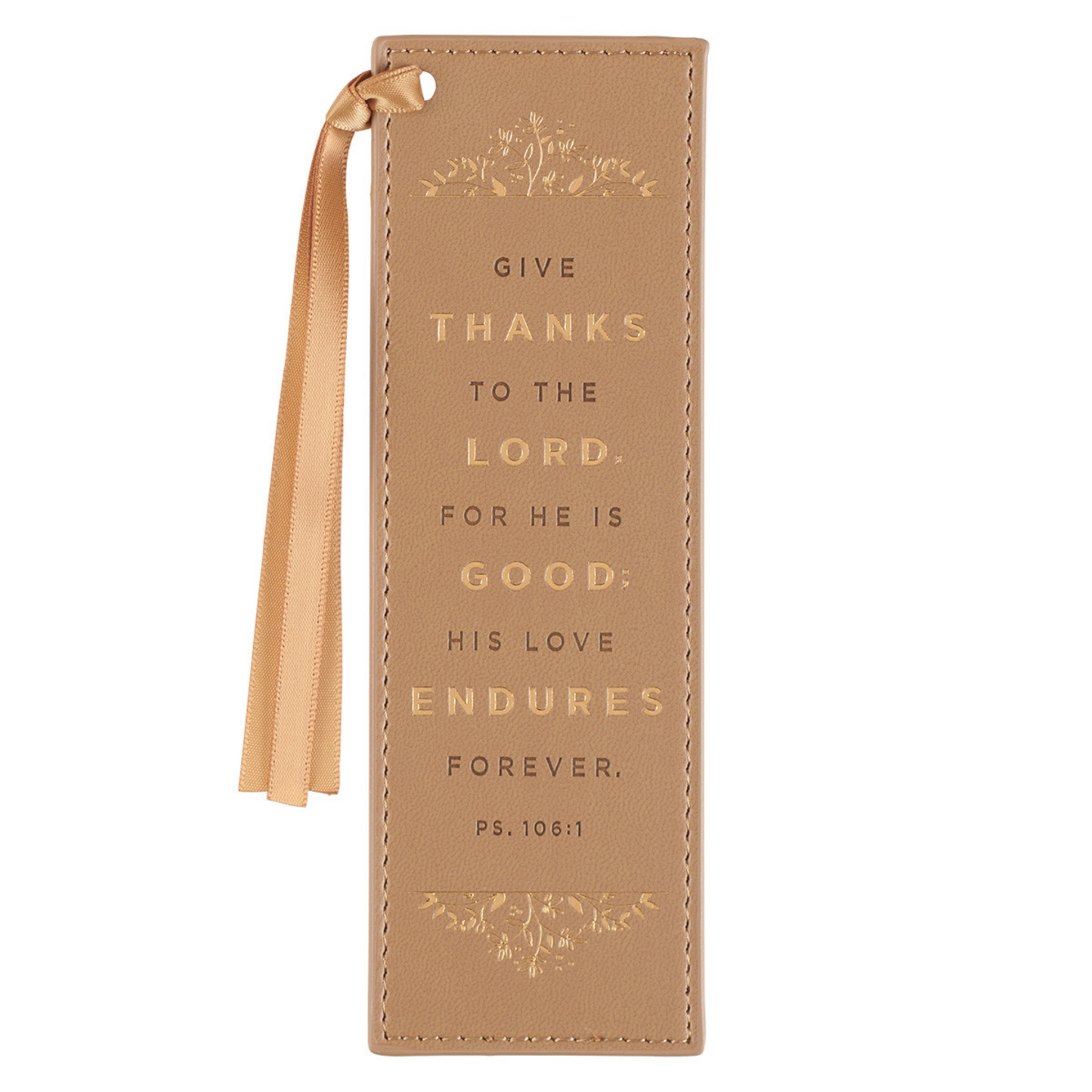 Leather Bookmark - Give Thanks (BMF150)