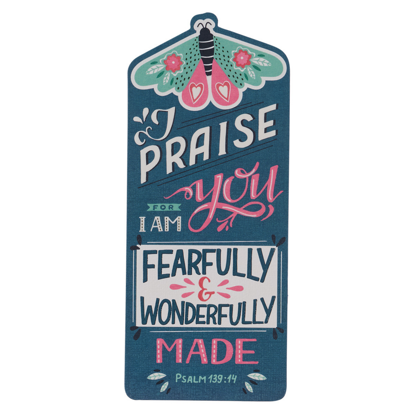 Fearfully and Wonderfully Made (Butterfly) - Premium Cardstock Bookmark (FBM022)