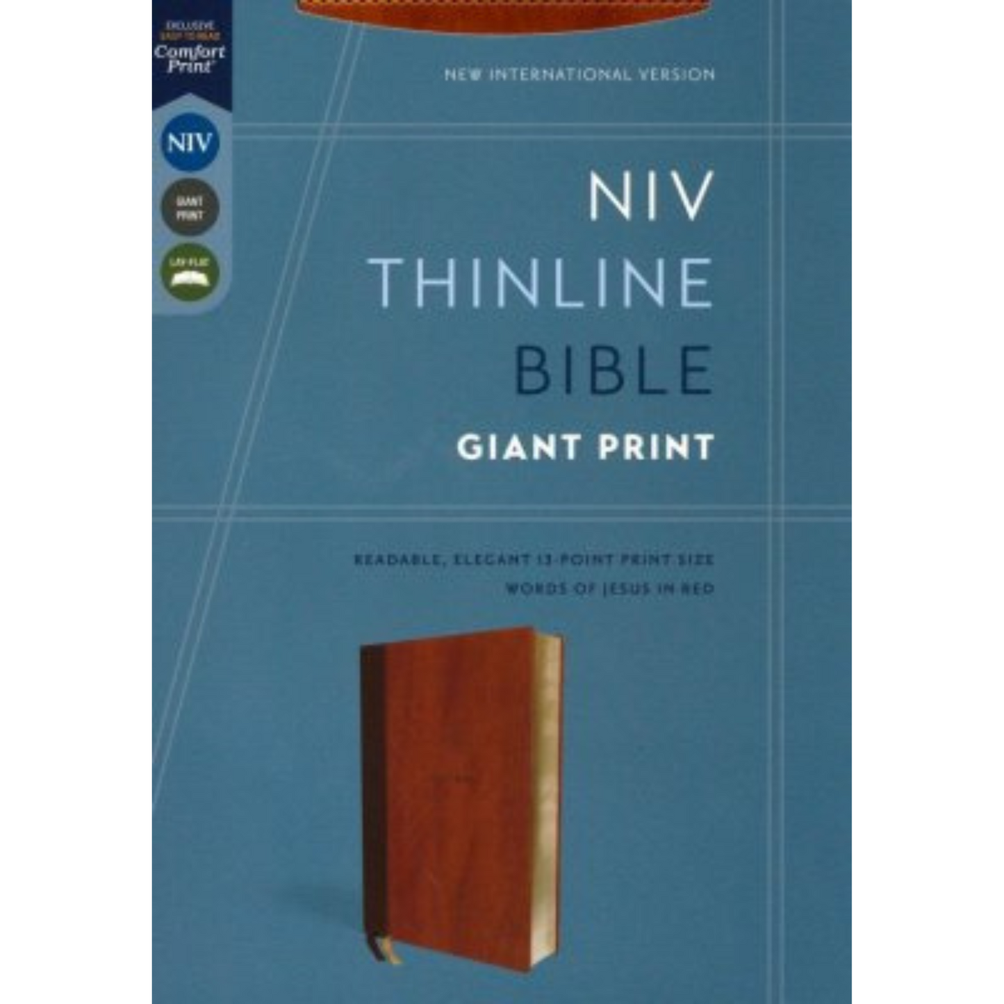 NIV Thinline Bible Giant Print Brown, Leathersoft