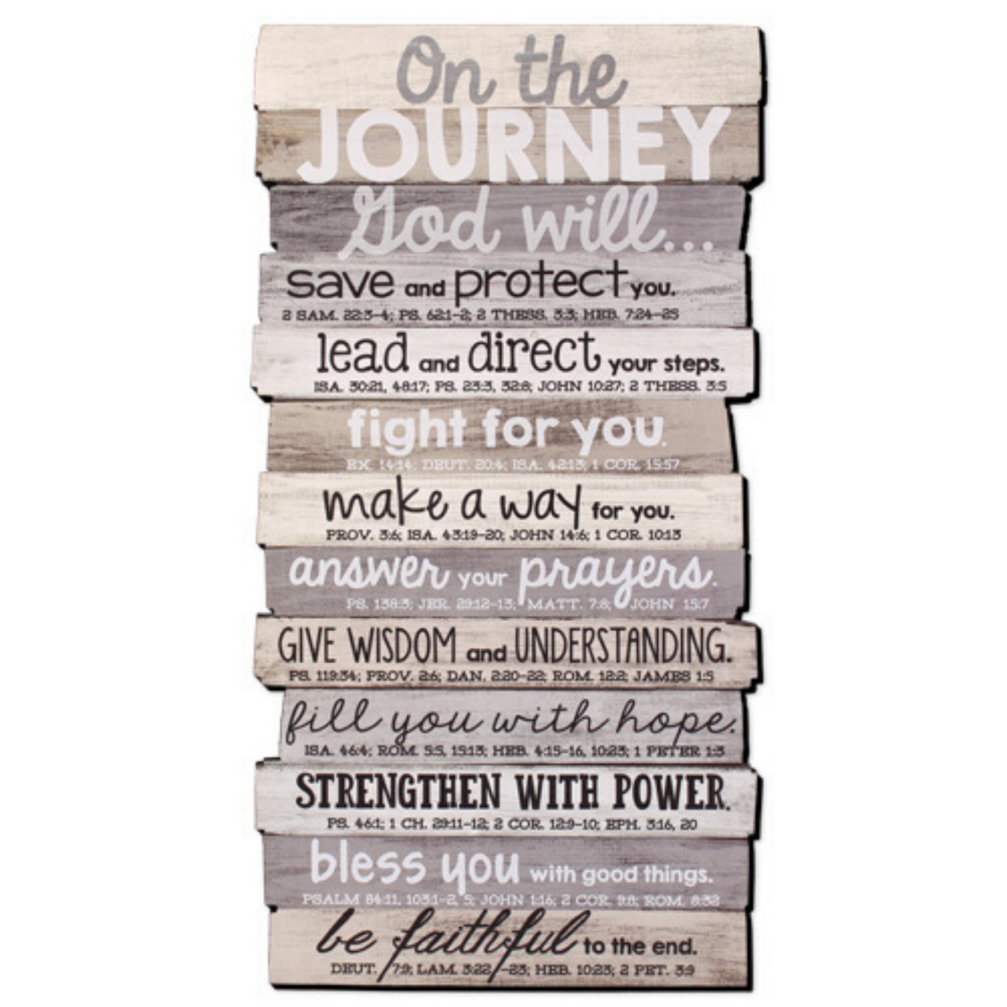 Stacked Wood Wall Plaque (16.5"H)
